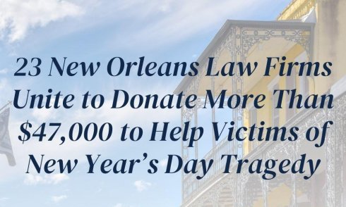Deutsch Kerrigan Joins Local Law Firms in Support of New Year’s Day Tragedy Fund